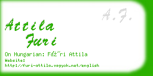 attila furi business card